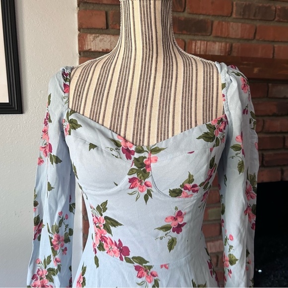 Reformation Shelby Floral Midi Dress in Giulia Sz 0 - Picture 4 of 11